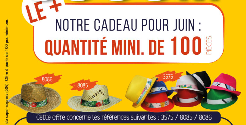 Promotion chapeaux personnalisés